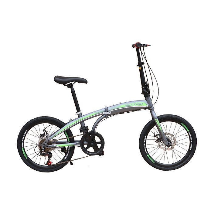 Bicicleta Plegable Aro 20 Con Frenos de Disco Unisex - Gris